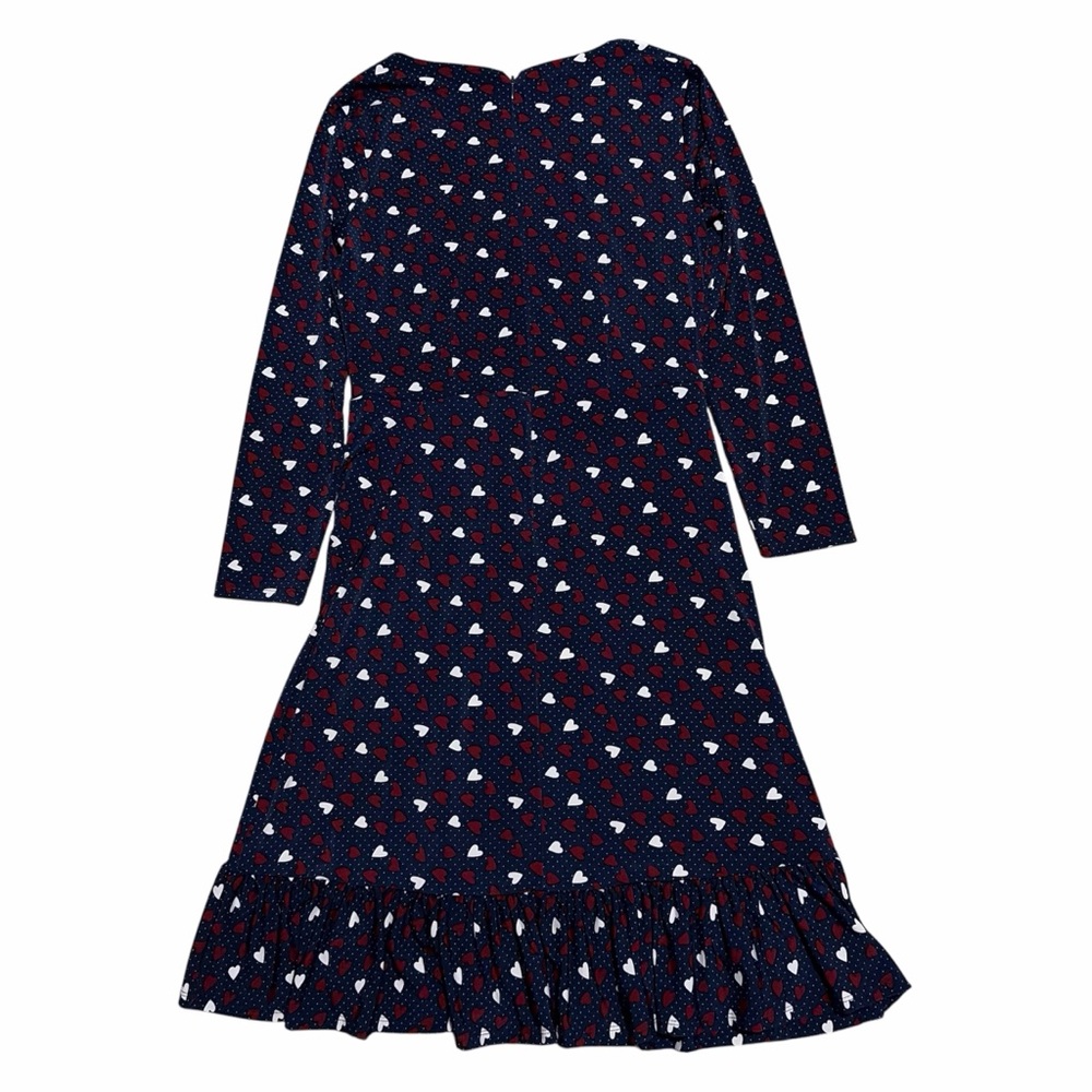 TALBOTS NWT Heart Print A-Line Jersey Sheath Dress 2 - Picture 5 of 15